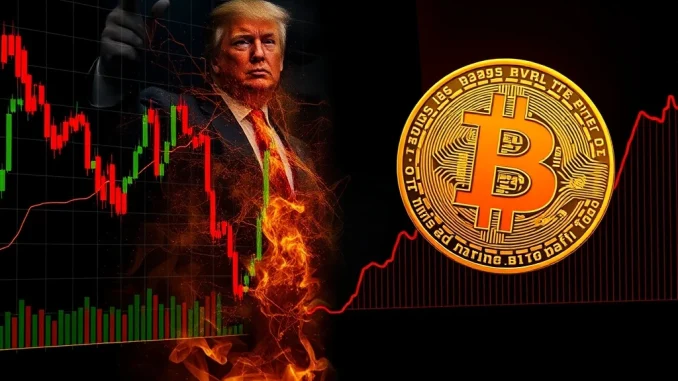 Trump tariffs causing market volatility and cryptocurrency fluctuations