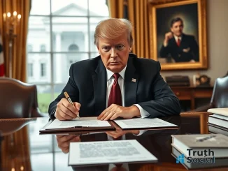 Donald Trump preparing to sign a pivotal White House agreement, signaling an important Trump announcement.