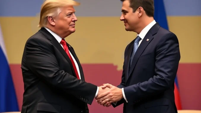 Trump Zelensky meeting discussing Ukraine peace talks and potential territory exchange.