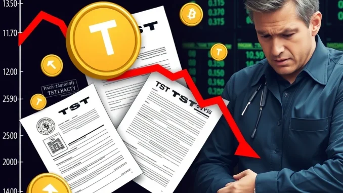 TST cryptocurrency price drop amid regulatory scrutiny and market volatility