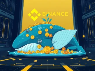 A crypto whale accumulating UNI and COMP tokens, symbolizing the significant token accumulation from Binance.