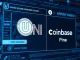 Visualizing a secure digital transfer of UNI tokens from Union Square Ventures to Coinbase Prime, representing significant institutional crypto activity.