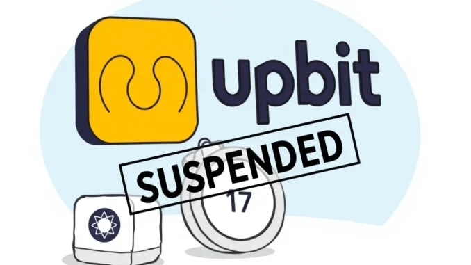 Upbit ATOM deposit and withdrawal suspension for a crucial network upgrade, ensuring blockchain stability and security.