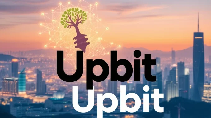 Upbit exchange logo alongside Treehouse (TREE) token symbol, representing a significant Upbit listing in the crypto market.