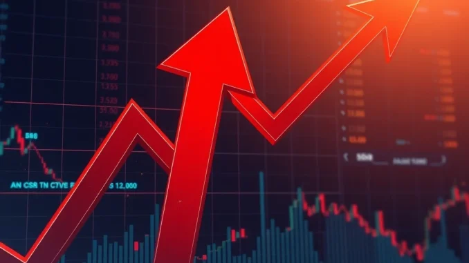A chart illustrating a significant Bitcoin price drop below $120,000, reflecting current crypto market volatility.