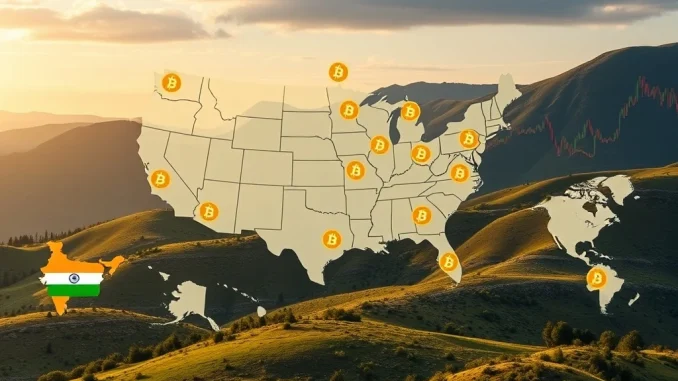 Infographic illustrating US Bitcoin holdings dominating 40% of global Bitcoin supply, showcasing its significant influence on the crypto market.