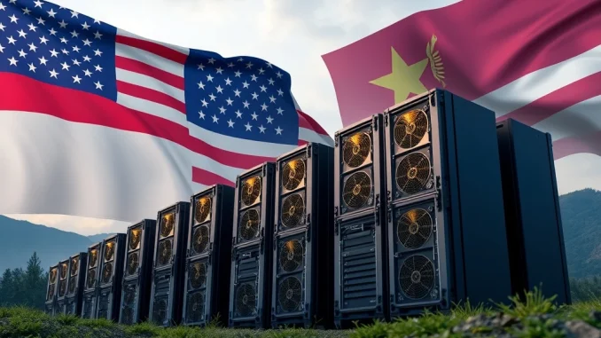 US Bitcoin Mining: New Tariffs Impose Significant 21.6% Burden on Rigs US Bitcoin mining operations facing increased costs due to new tariffs on ASIC rigs from Southeast Asia.