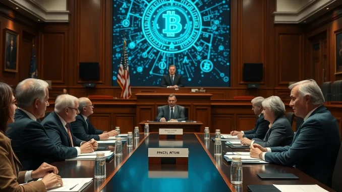 U.S. Senate hearing on digital asset oversight with officials discussing cryptocurrency regulation