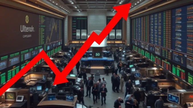 Charts showing a significant US stock market decline, indicating investor caution and market volatility.