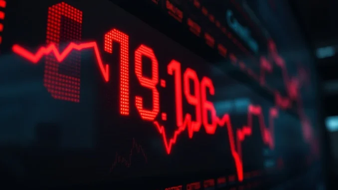 US Stock Market Plunge: Unpacking the Critical Impact on Crypto A digital stock ticker showing a significant US stock market plunge, highlighting the critical economic outlook and its potential crypto market impact.