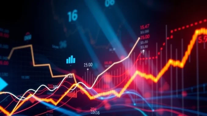 Charts showing the US stock market indices, S&P 500, Nasdaq Composite, and Dow Jones, all rising, symbolizing strong investor confidence and positive market performance.