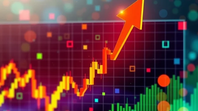 Chart showing US stock markets surging, reflecting strong investor confidence and a positive market open today.