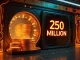 Digital representation of 250 million USDC coins being minted, highlighting the stablecoin's growing liquidity and impact on the crypto market.