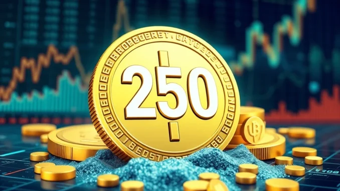 USDC Minted: A $250 Million Surge Signals Growing Stablecoin Demand A visual representing 250 million USDC minted, symbolizing increased liquidity and stablecoin demand in the cryptocurrency market.