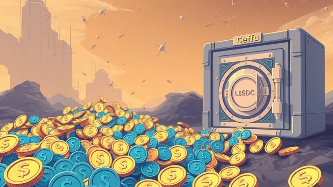 A massive **USDC transfer** of $235 million moving towards Ceffu, representing a significant **crypto whale** transaction.