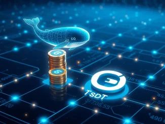 Illustrates a significant **USDT transfer** of $200 million moving from a whale wallet to Galaxy Digital, symbolizing major crypto market activity.