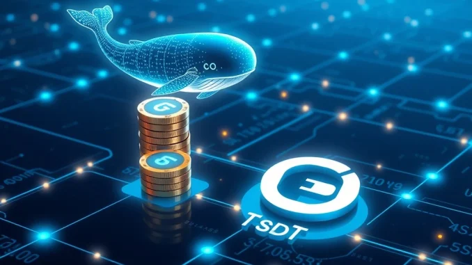USDT Transfer: Massive $200 Million Movement to Galaxy Digital Sparks Market Interest Illustrates a significant **USDT transfer** of $200 million moving from a whale wallet to Galaxy Digital, symbolizing major crypto market activity.