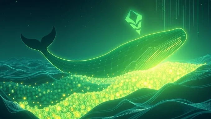 Massive USDT transfer from a crypto whale to OKX, highlighting a significant blockchain transaction and its market implications.