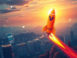 A graphic depicting the VINE token price soaring and crashing, illustrating the volatile 'Musk Effect' and crypto hype.
