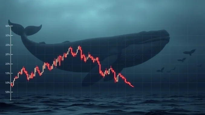 Chart showing a sharp 20% decline for the VIRTUAL token, illustrating the impact of liquidity outflows and broader crypto market weakness.