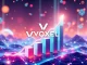 A visual representation of VOXEL's explosive price surge, showcasing growth charts and network connections, symbolizing the impact of its major product launch and strategic blockchain partnerships.
