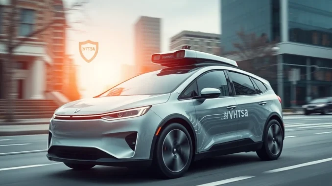 A Waymo autonomous vehicle on a city street, symbolizing the successful closure of the NHTSA probe and advancements in Waymo vehicle safety.