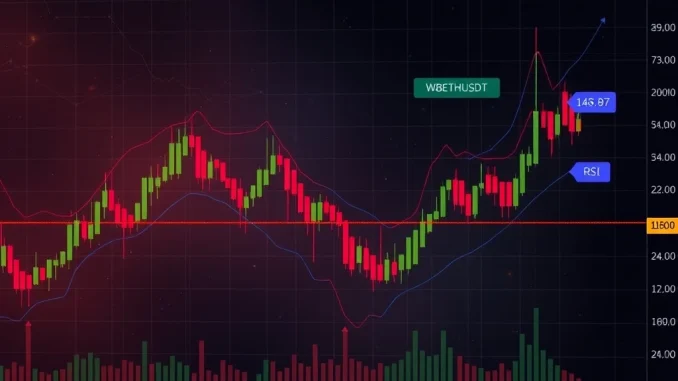 WBETHUSDT trading chart showing key support and resistance levels for Wrapped Beacon ETH