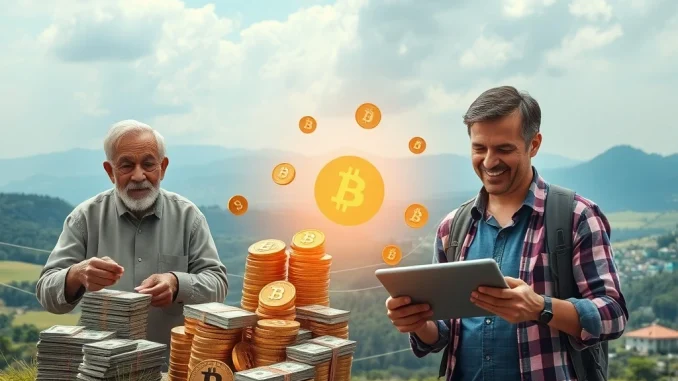 Visualizing the monumental $124 trillion wealth transfer from Baby Boomers to younger generations, impacting global financial systems and investment strategies.