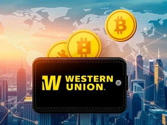 Western Union's digital wallet integrating stablecoins for rapid, secure global cross-border payments.