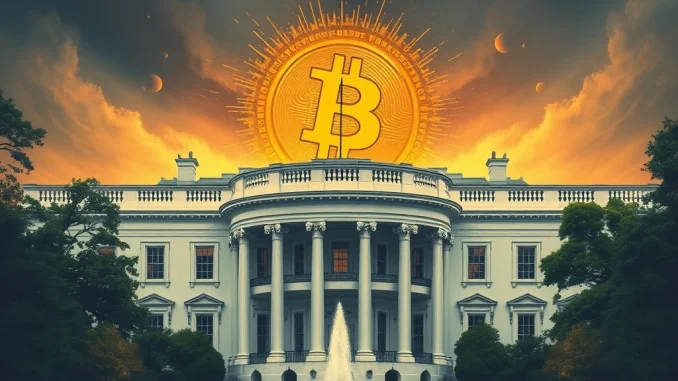 White House and Bitcoin symbol highlighting crypto reserve transparency issues