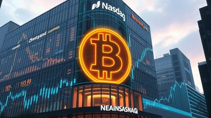 A corporate building with a digital overlay symbolizing WiMi Hologram Cloud's significant WiMi Bitcoin investment.