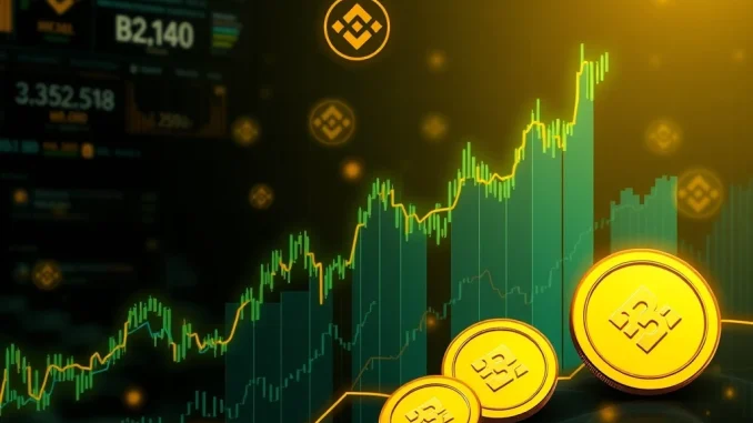 Windtree's bold $520M Windtree BNB funding plan symbolized by rising stock charts and BNB coin graphics.