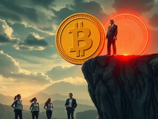 An urgent visual warning about the potential for significant **retail investor losses** from the upcoming WLFI listing, depicting financial risk and unequal outcomes.