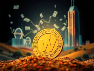 WLFI Token symbol amidst a backdrop of surging institutional investment, representing its new tradable status and market impact.