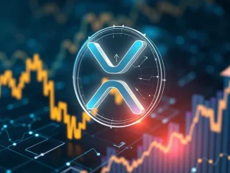 A digital chart showing an upward trend for XRP price predictions in 2025, symbolizing future growth.