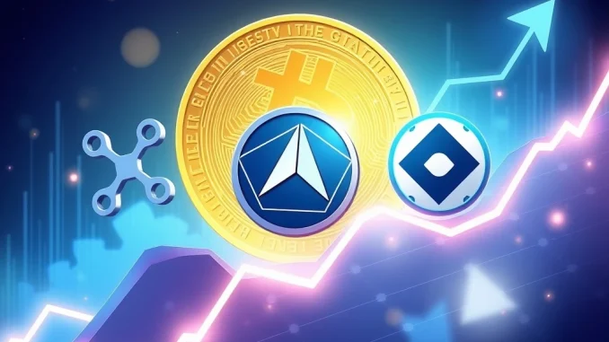 XRP and altcoins surging past Bitcoin on a financial chart