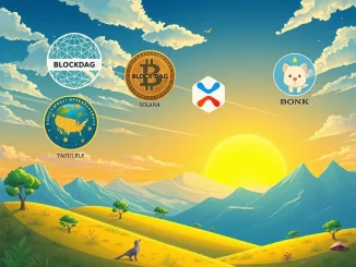 Visualizing the future of crypto: BlockDAG, Solana, XRP, and BONK leading the charge for top 2025 crypto picks.