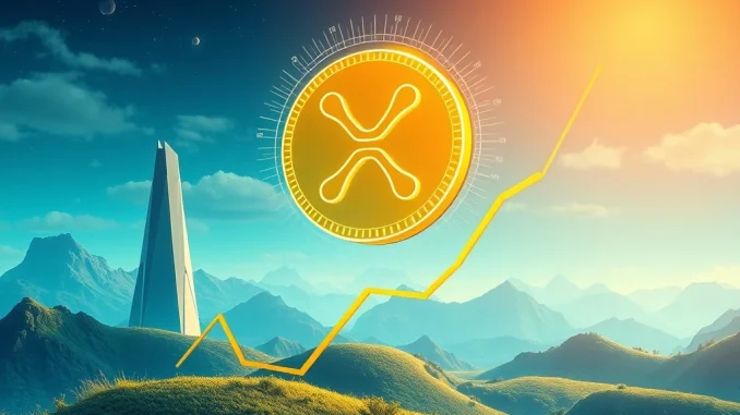 Illustrating XRP's record price surge and the excitement surrounding XRP ETF approval, symbolizing growth in the crypto market.