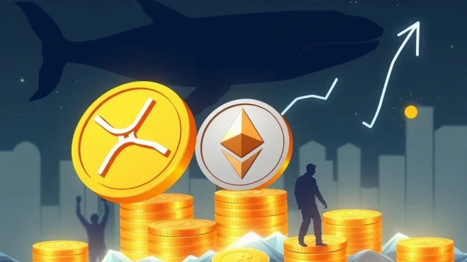 XRP and Ethereum surging in value due to whale activity and institutional interest