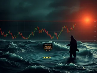 A visual representation of Chris Larsen's significant XRP sell-off causing market turbulence, highlighting the impact on XRP price.