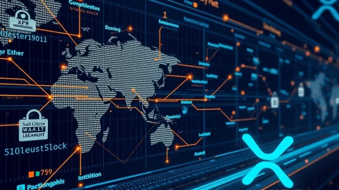 XRP Ledger upgrades driving a $500M expansion in institutional DeFi and cross-border payments, showing global financial connectivity.