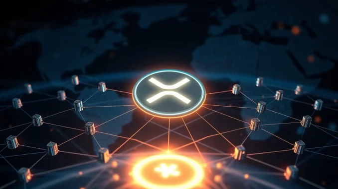 Diagram illustrating the XRP Ledger's Temporary Consensus Framework enhancing speed for cross-border payments.
