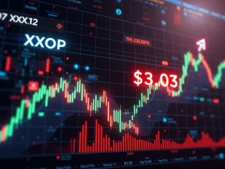XRP price surging past $3.03 with bullish indicators in a dynamic crypto market.