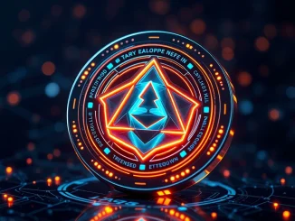 Ozak AI presale token with futuristic AI and blockchain elements