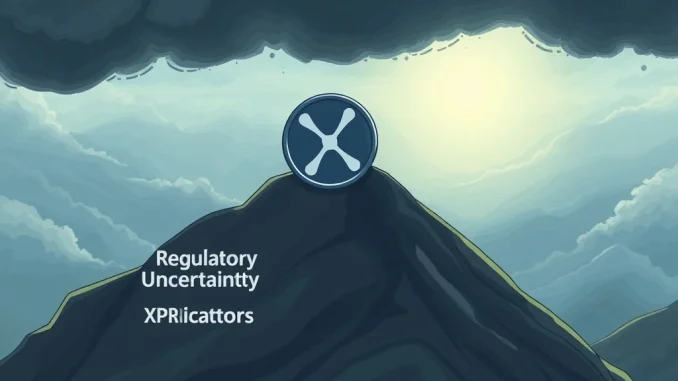 XRP coin struggling amid bearish indicators and regulatory uncertainty