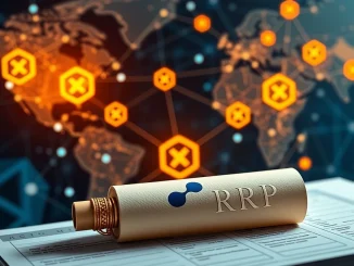 An image depicting XRP News: Ripple's digital ledger technology strengthening global financial systems, with academic recognition for stability.