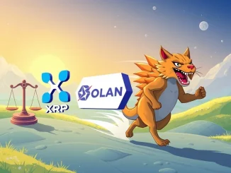 Visualizing XRP's 42% surge and the intense competition with Solana and Catzilla amidst its SEC legal battle.