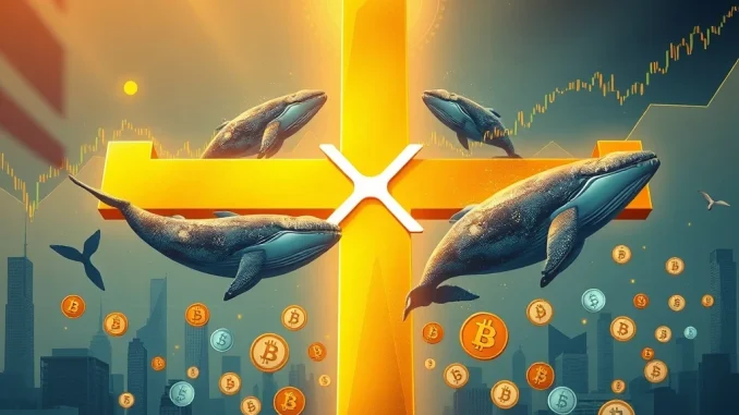 Chart showing XRP Golden Cross, whales, and institutional adoption, symbolizing potential price rally for XRP News Today.