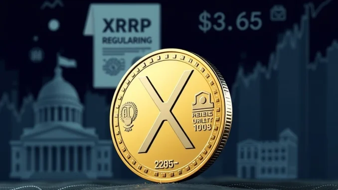 A visual representation of XRP News Today, depicting its price stability and the influences of regulatory clarity and institutional adoption.