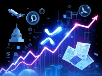 Chart showing XRP price volatility with a peak, representing XRP's astonishing all-time high and subsequent drop.